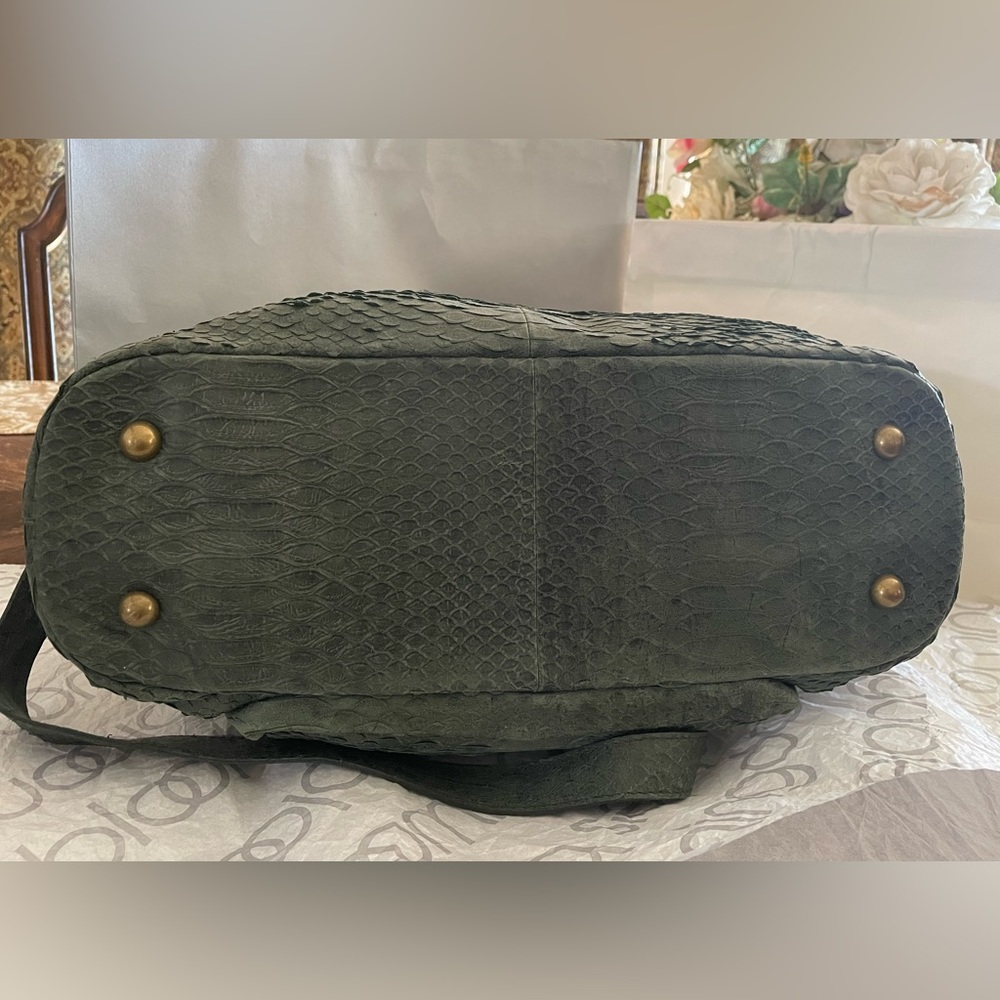 $1,595 Linea Pelle Italian Croc Handbag - Picture 3 of 9